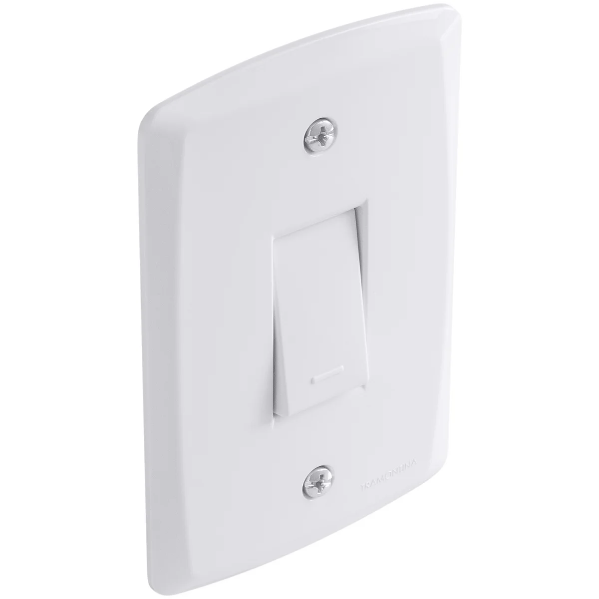 Conjunto 4x2 com 1 Interruptor Simples 10 A 250 V Tramontina Lux2 Branco