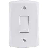 Conjunto 4x2 com 1 Interruptor Simples 10 A 250 V Tramontina Lux2 Branco