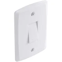 Conjunto 4x2 com 1 Interruptor Simples 10 A 250 V Tramontina Lux2 Branco