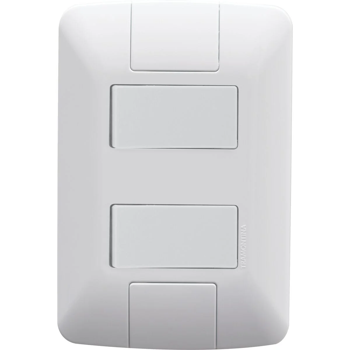 Conjunto 4x2 com 1 Interruptor Simples 6 A 250 V e 1 Interruptor Paralelo 6 A 250 V Tramontina Aria Branco