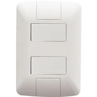 Conjunto 4x2 com 1 Interruptor Simples 6 A 250 V e 1 Interruptor Paralelo 6 A 250 V Tramontina Aria Branco