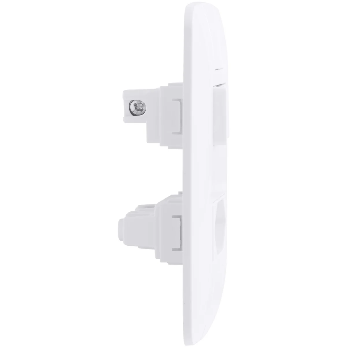 Conjunto 4x2 com 1 Interruptor Simples 6 A 250 V e 1 Tomada 2P+T 10 A 250 V Tramontina Aria Branco