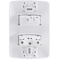 Conjunto 4x2 com 1 Interruptor Simples 6 A 250 V e 1 Tomada 2P+T 10 A 250 V Tramontina Aria Branco