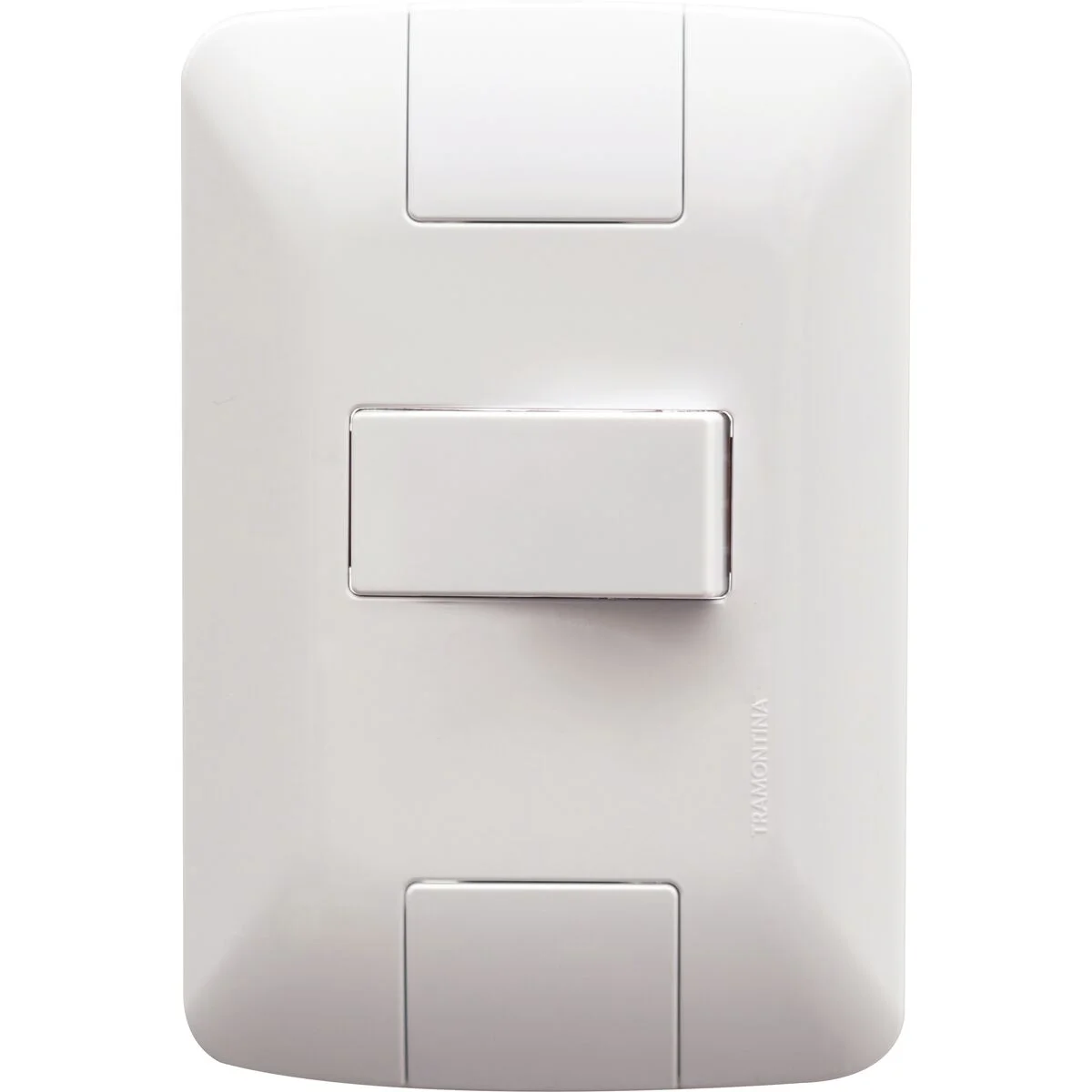 Conjunto 4x2 com 1 Interruptor Simples Horizontal Tramontina Aria 6 A 250 V Branco