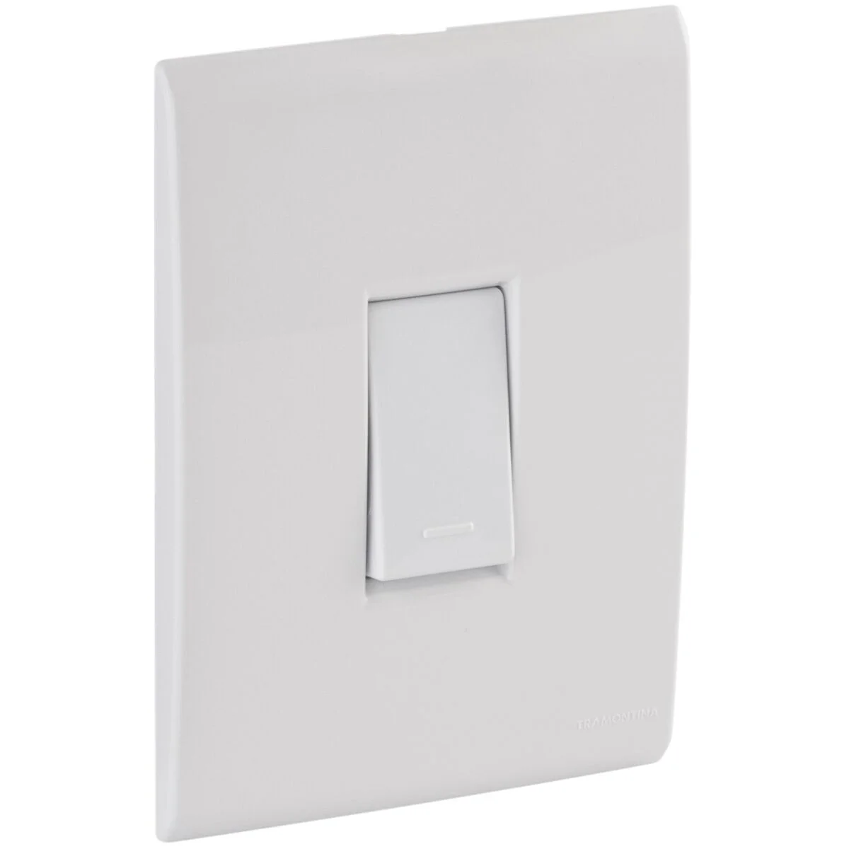 Conjunto 4x2 com 1 Interruptor Simples Tramontina Liz 10 A 250 V Branco
