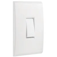 Conjunto 4x2 com 1 Interruptor Simples Tramontina Liz 10 A 250 V Branco