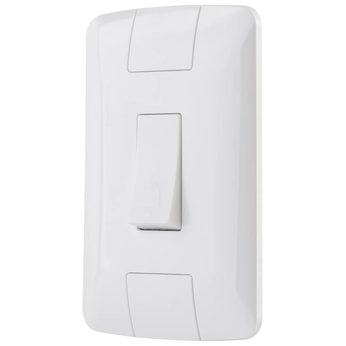 Conjunto 4x2 com 1 Pulsador Campainha Tramontina Aria 6 A 250 V Branco