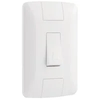 Conjunto 4x2 com 1 Pulsador Campainha Tramontina Aria 6 A 250 V Branco