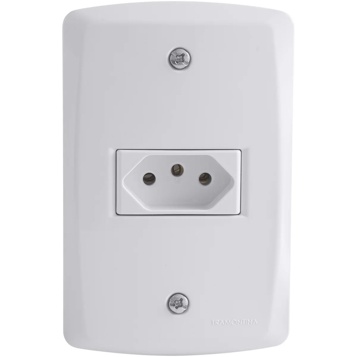 Conjunto 4x2 com 1 Tomada 2P+T 10 A 250 V Tramontina Lux2 Branco