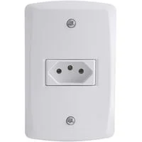 Conjunto 4x2 com 1 Tomada 2P+T 10 A 250 V Tramontina Lux2 Branco