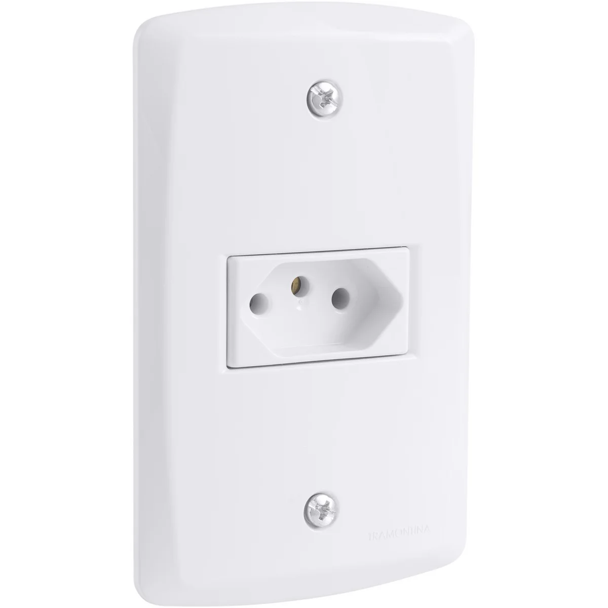 Conjunto 4x2 com 1 Tomada 2P+T 10 A 250 V Tramontina Lux2 Branco