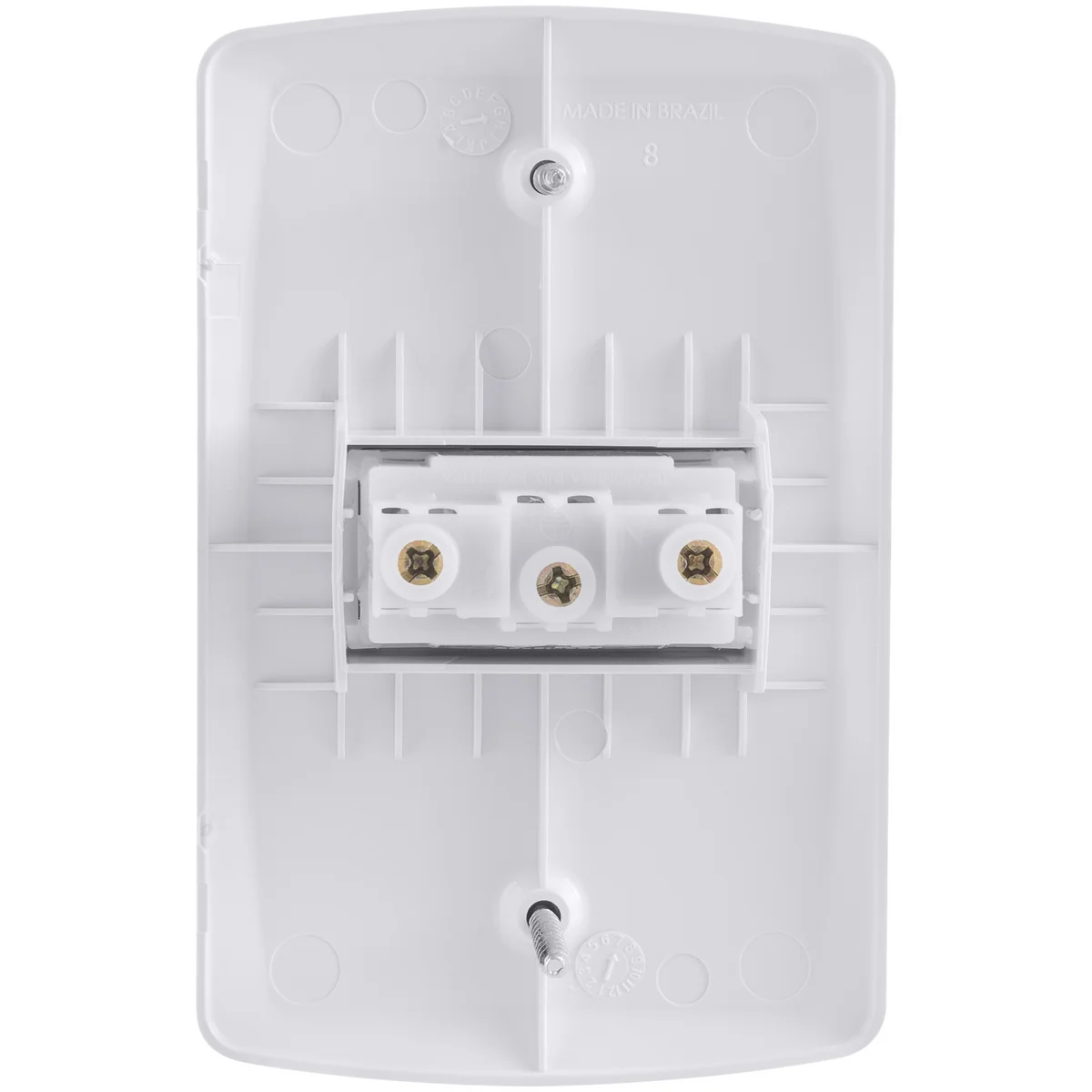 Conjunto 4x2 com 1 Tomada 2P+T 10 A 250 V Tramontina Lux2 Branco