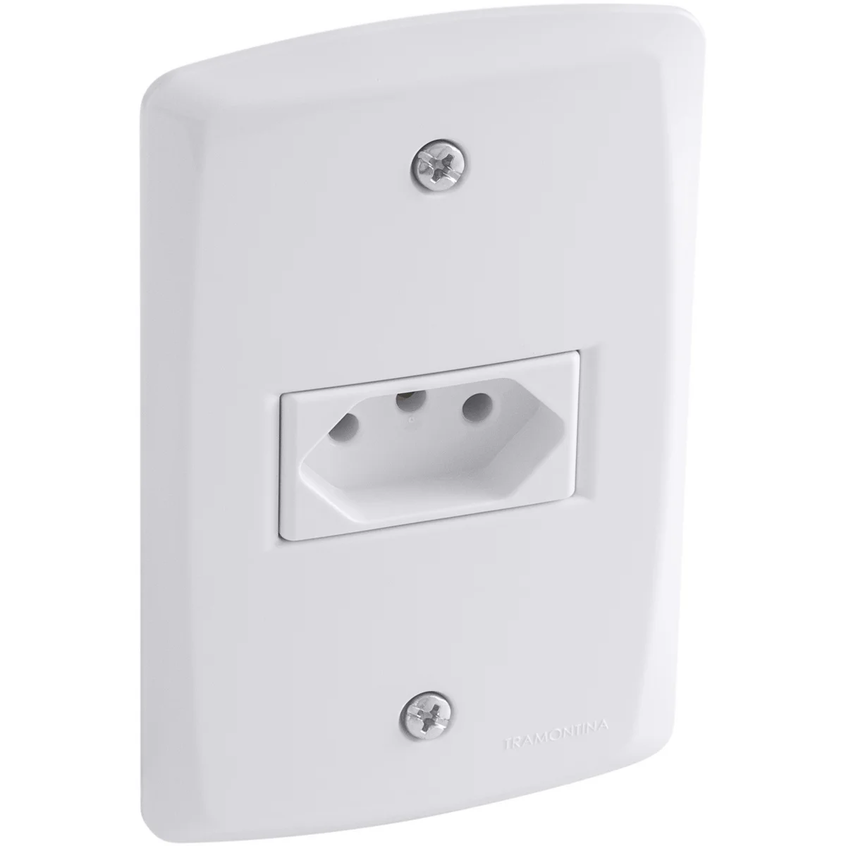 Conjunto 4x2 com 1 Tomada 2P+T 10 A 250 V Tramontina Lux2 Branco