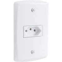 Conjunto 4x2 com 1 Tomada 2P+T 10 A 250 V Tramontina Lux2 Branco