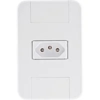 Conjunto 4x2 com 1 Tomada 2P+T 10 A 250 V Tramontina Tablet Branco