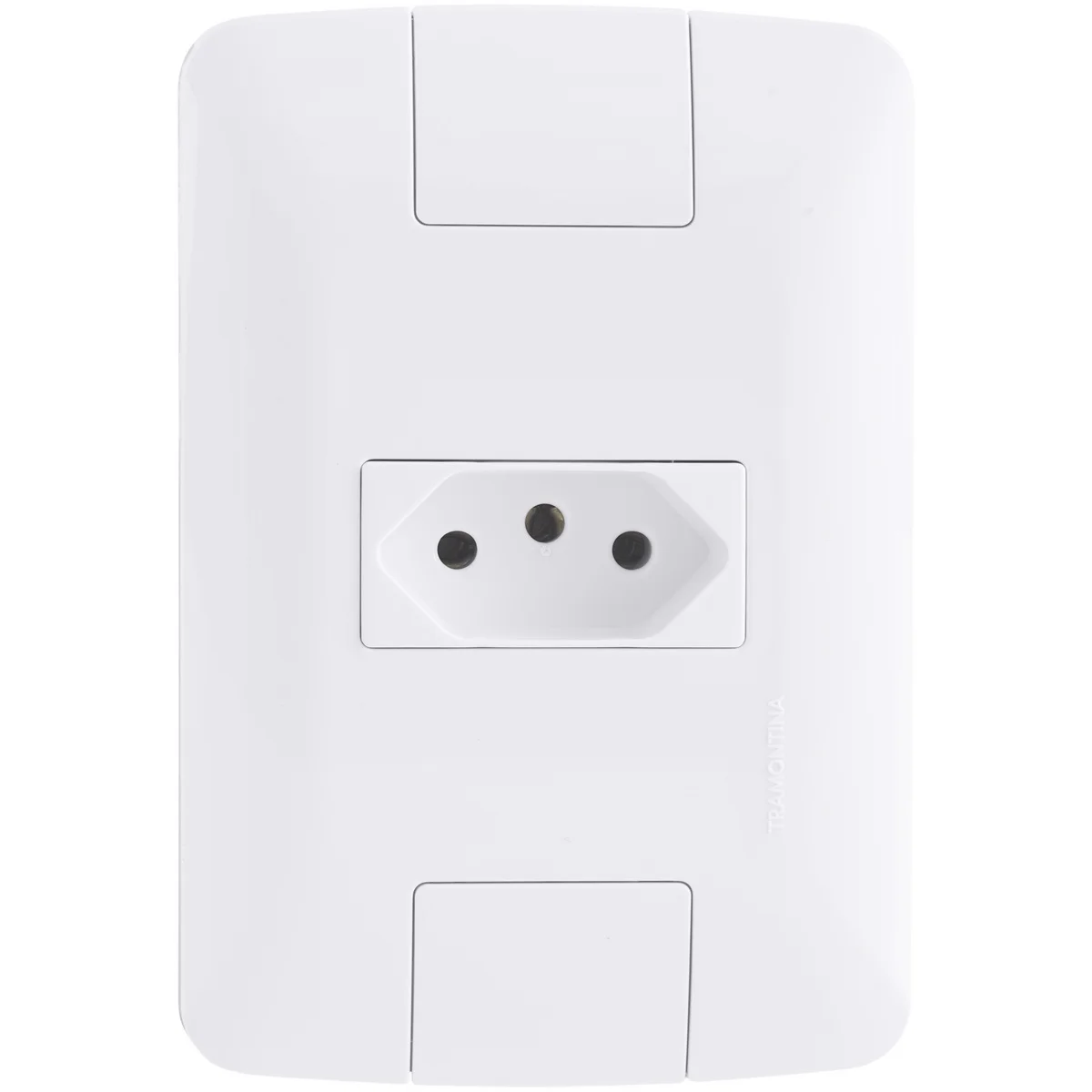 Conjunto 4x2 com 1 Tomada 2P+T Tramontina Aria 10 A 250 V Branco