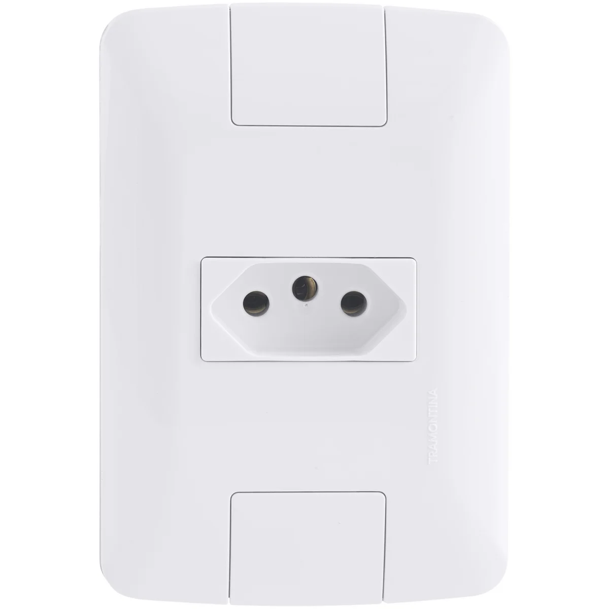 Conjunto 4x2 com 1 Tomada 2P+T Tramontina Aria 20 A 250 V Branco