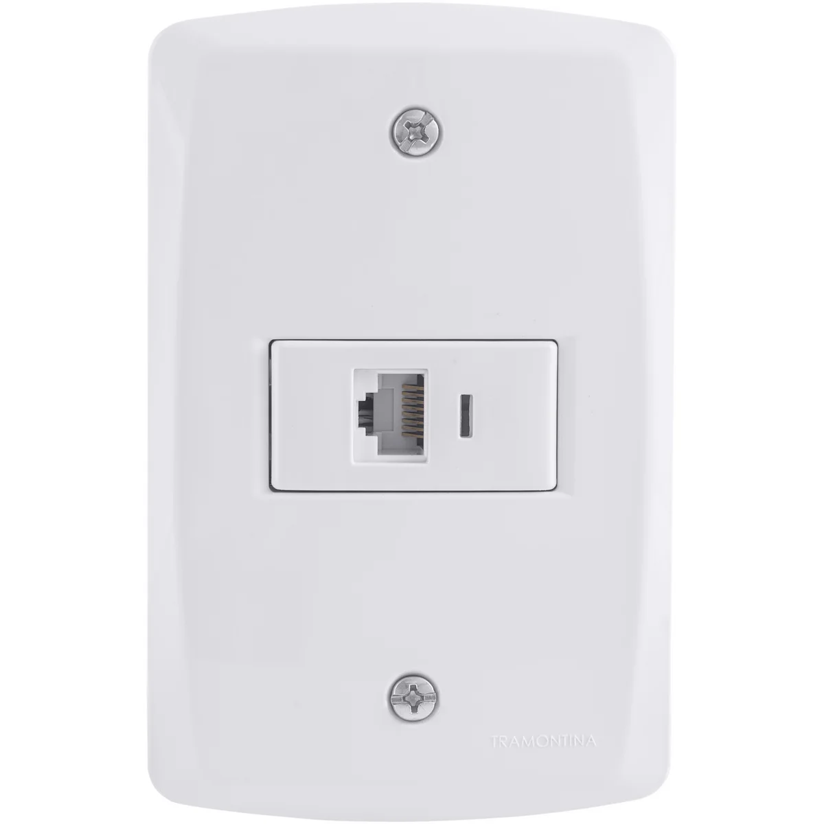 Conjunto 4x2 com 1 Tomada RJ45 cat. 6 Tramontina Lux2 Branco