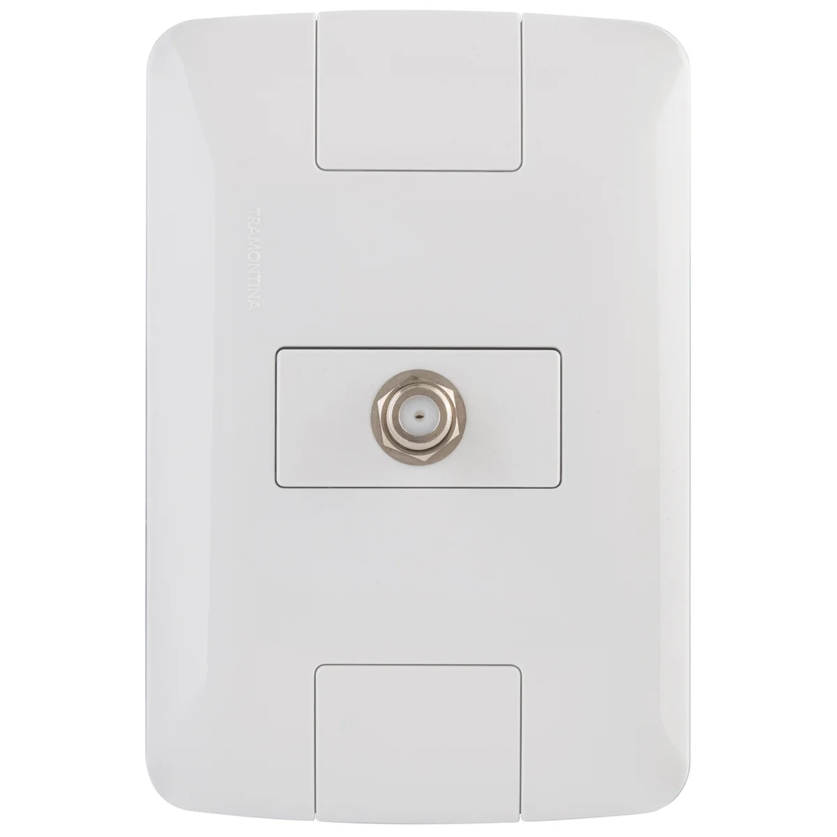 Conjunto 4x2 com 1 Tomada TV/SAT Coaxial Tramontina Aria Branco