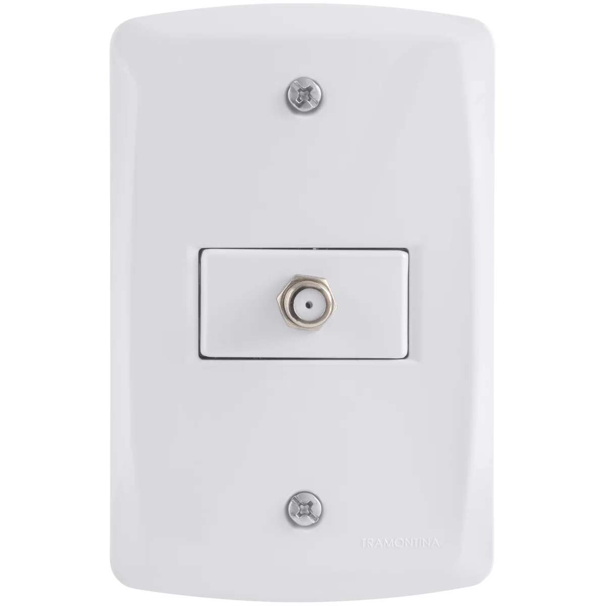 Conjunto 4x2 com 1 Tomada TV/SAT Coaxial Tramontina Lux2 Branco