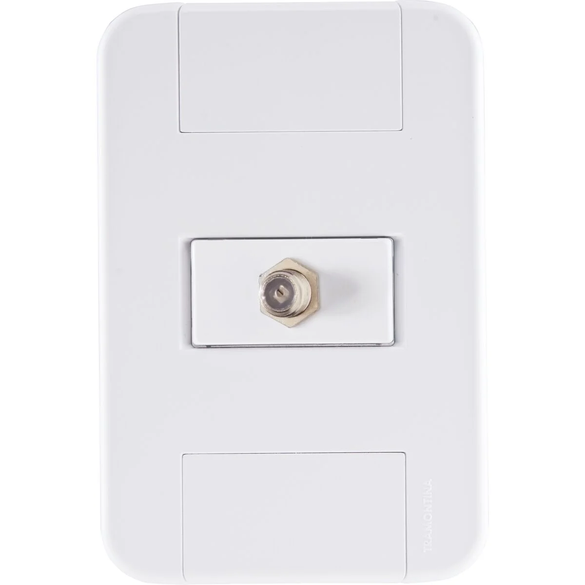 Conjunto 4x2 com 1 Tomada TV/SAT Coaxial Tramontina Tablet Branco