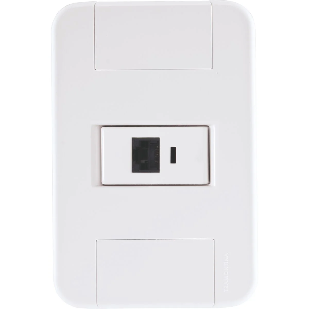 Conjunto 4x2 com 1 Tomada Telefone RJ11 Tramontina Tablet Branco