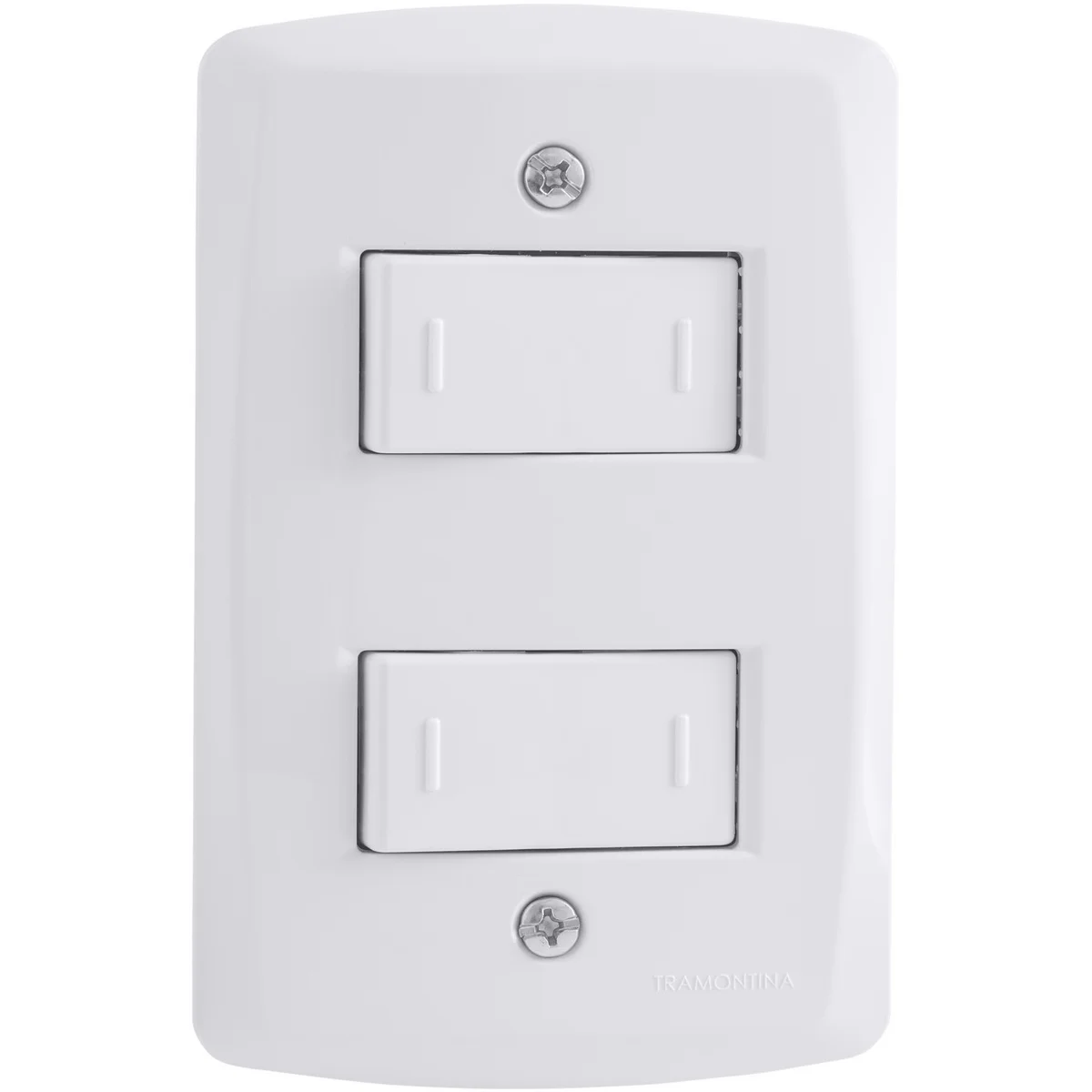 Conjunto 4x2 com 2 Interruptores Paralelos 10 A 250 V Tramontina Lux2 Branco