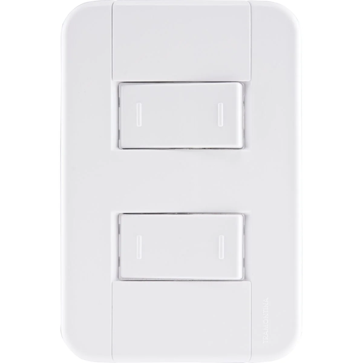 Conjunto 4x2 com 2 Interruptores Paralelos 10 A 250 V Tramontina Tablet Branco