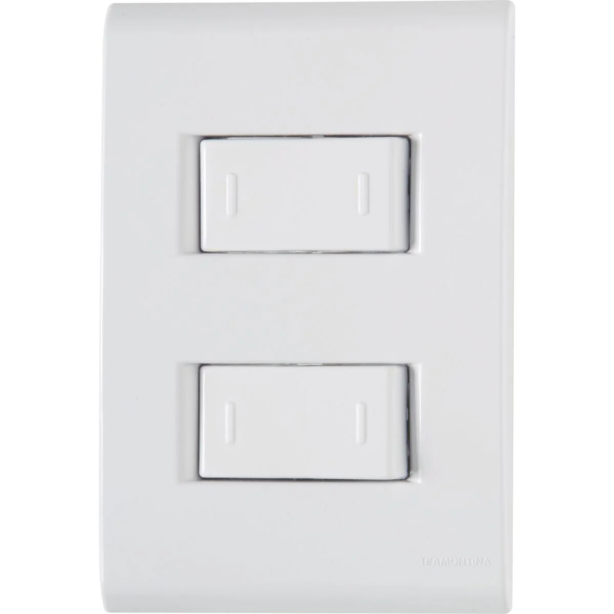 Conjunto 4x2 com 2 Interruptores Paralelos Tramontina Liz 10 A 250 V Branco