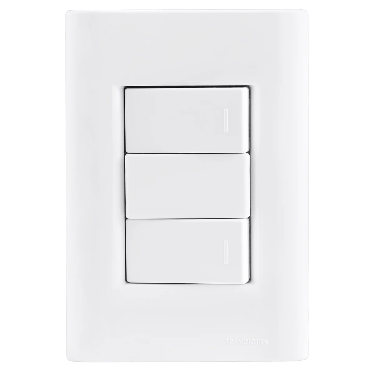 Conjunto 4x2 com 2 Interruptores Simples 10 A 250 V Tramontina Giz Branco