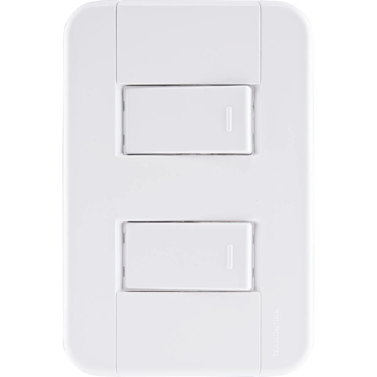 Conjunto 4x2 com 2 Interruptores Simples 10 A 250 V Tramontina Tablet Branco