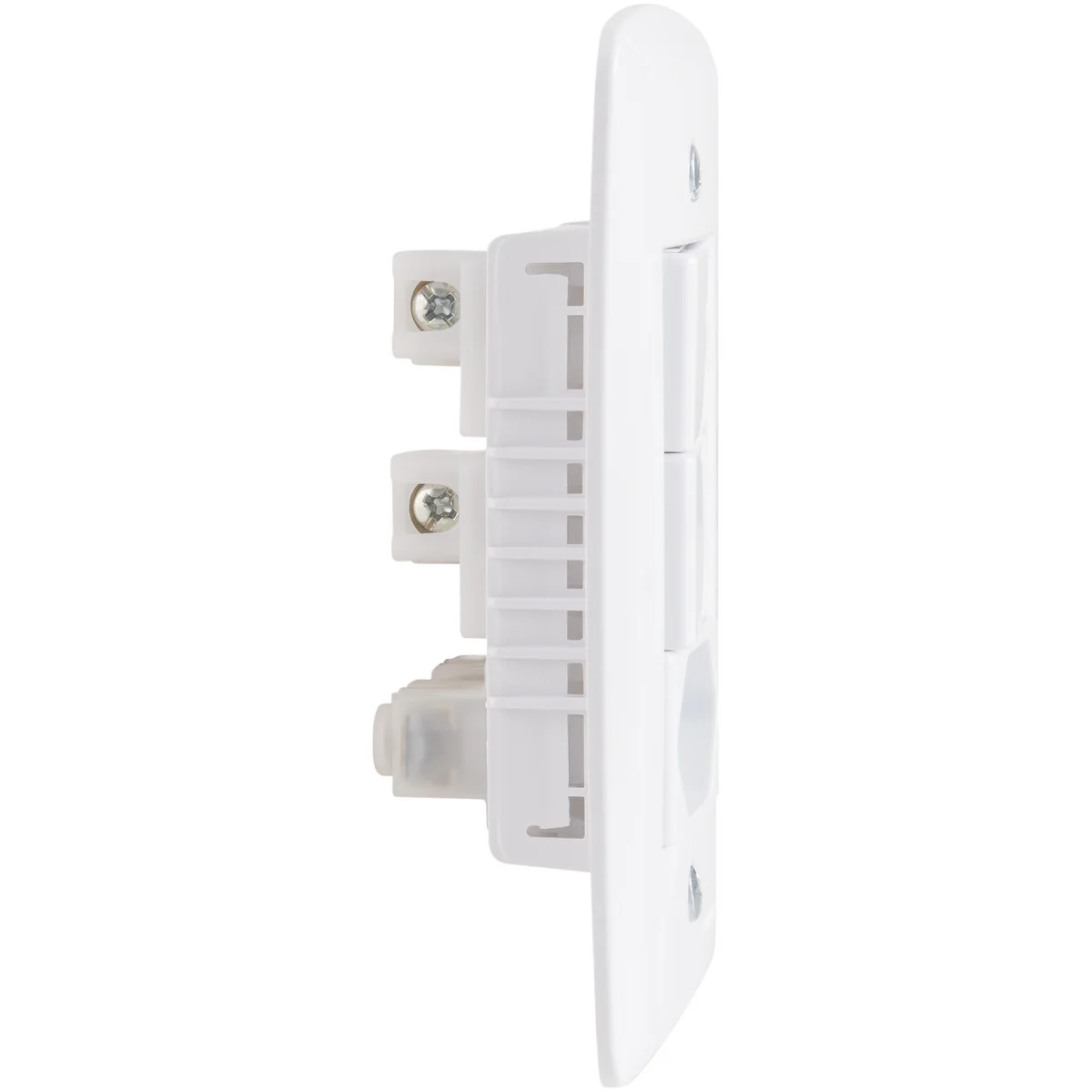 Conjunto 4x2 com 2 Interruptores Simples 10 A 250 V e 1 Tomada 2P+T 10 A 250 V Tramontina Lux2 Branco