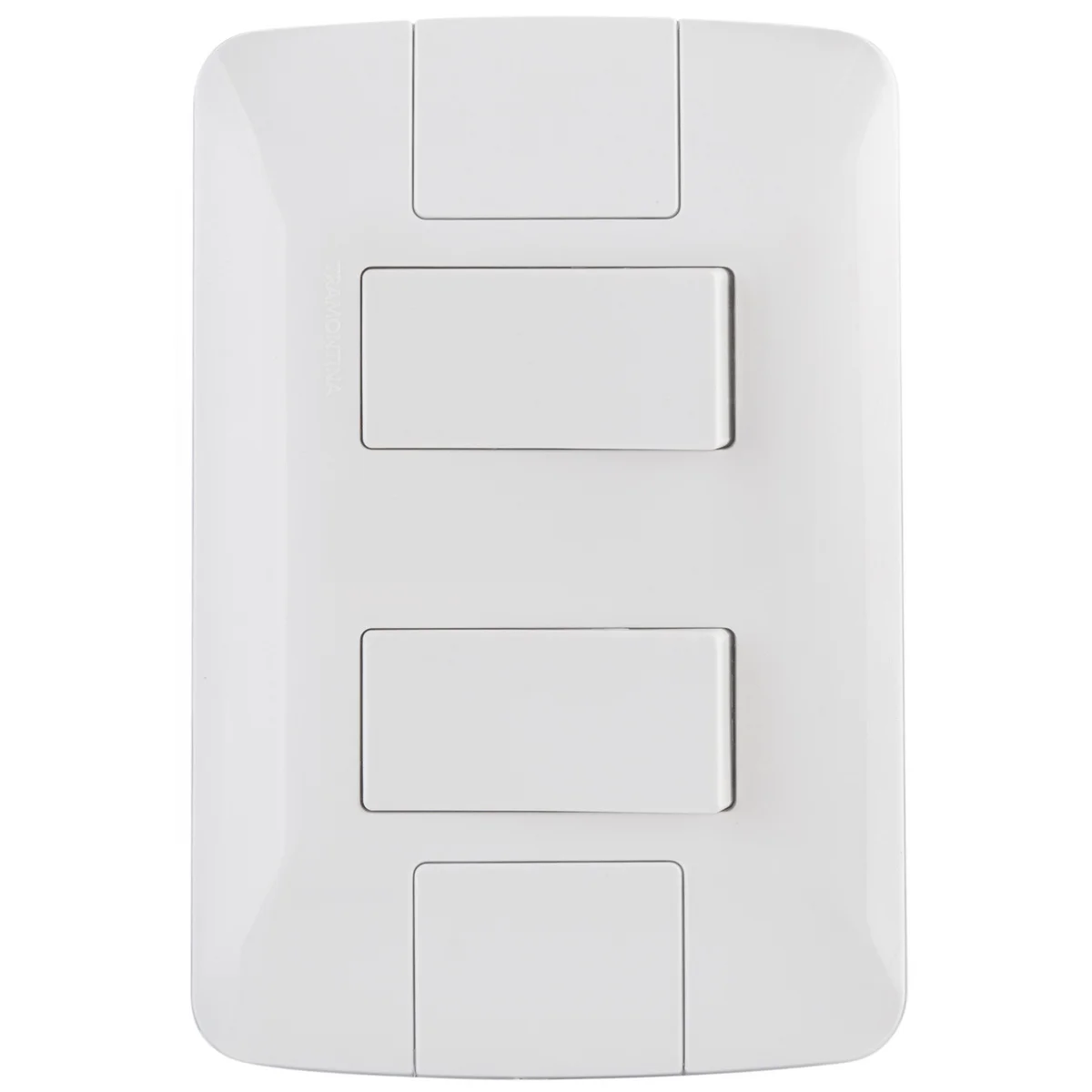 Conjunto 4x2 com 2 Interruptores Simples Tramontina Aria 6 A 250 V Branco