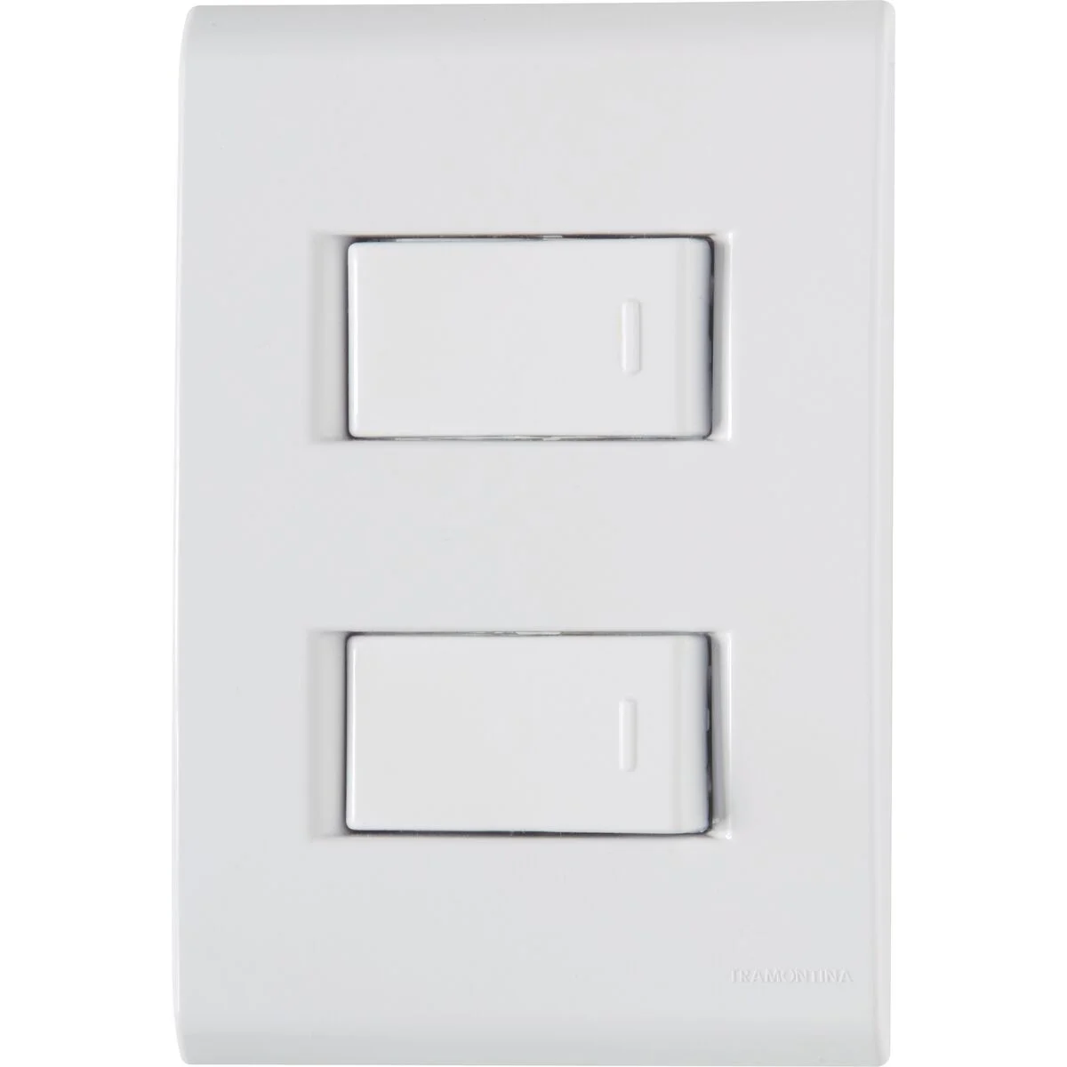 Conjunto 4x2 com 2 Interruptores Simples Tramontina Liz 10 A 250 V Branco