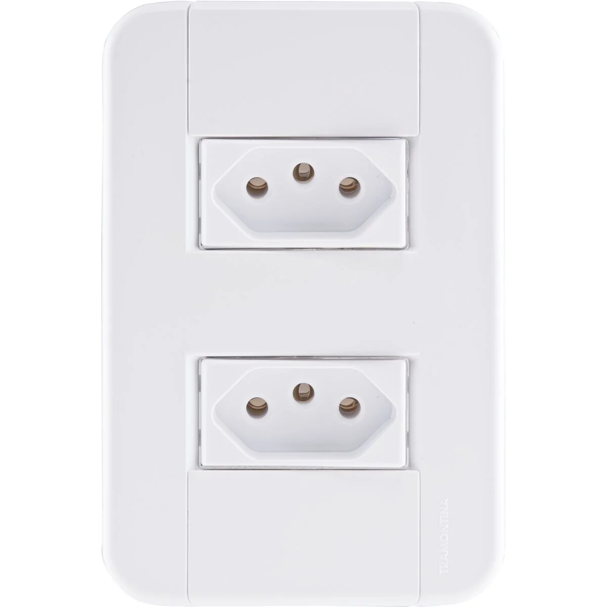 Conjunto 4x2 com 2 Tomadas 2P+T 10 A 250 V Tramontina Tablet Branco