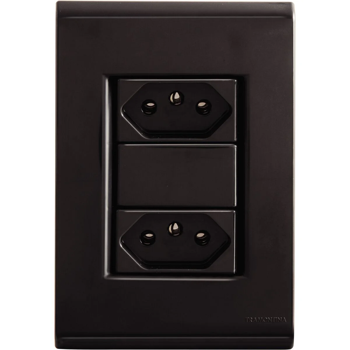 Conjunto 4x2 com 2 Tomadas 2P+T 10 A 250 V Tramontina Liz Grafite