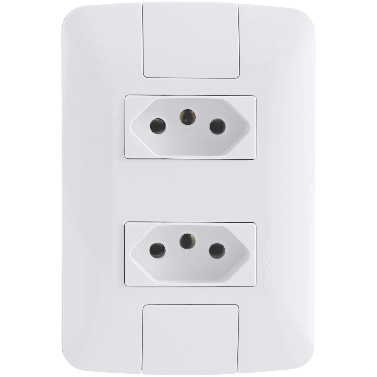 Conjunto 4x2 com 2 Tomadas 2P+T Tramontina Aria 20 A 250 V Branco