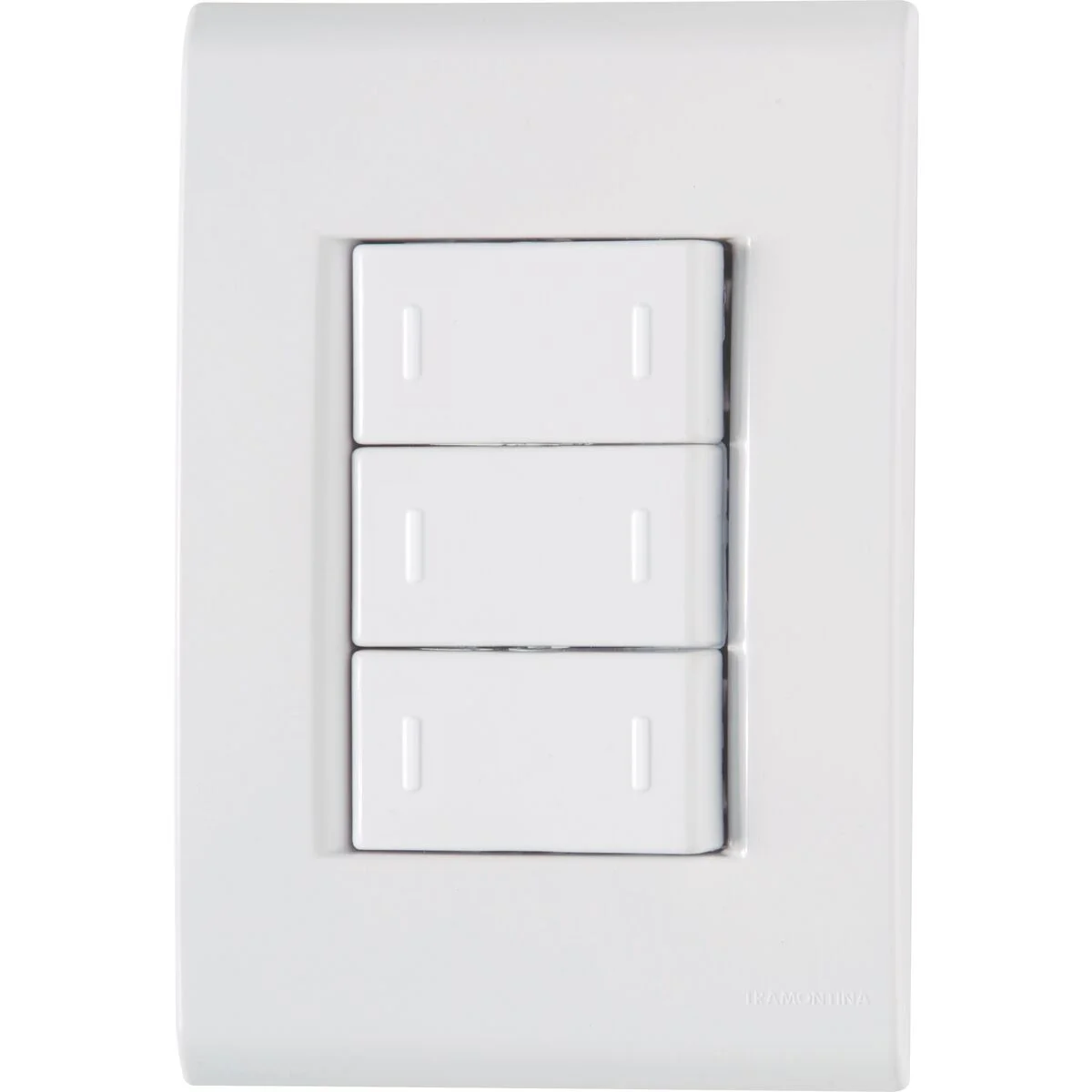 Conjunto 4x2 com 3 Interruptores Paralelos Tramontina Liz 10 A 250 V Branco