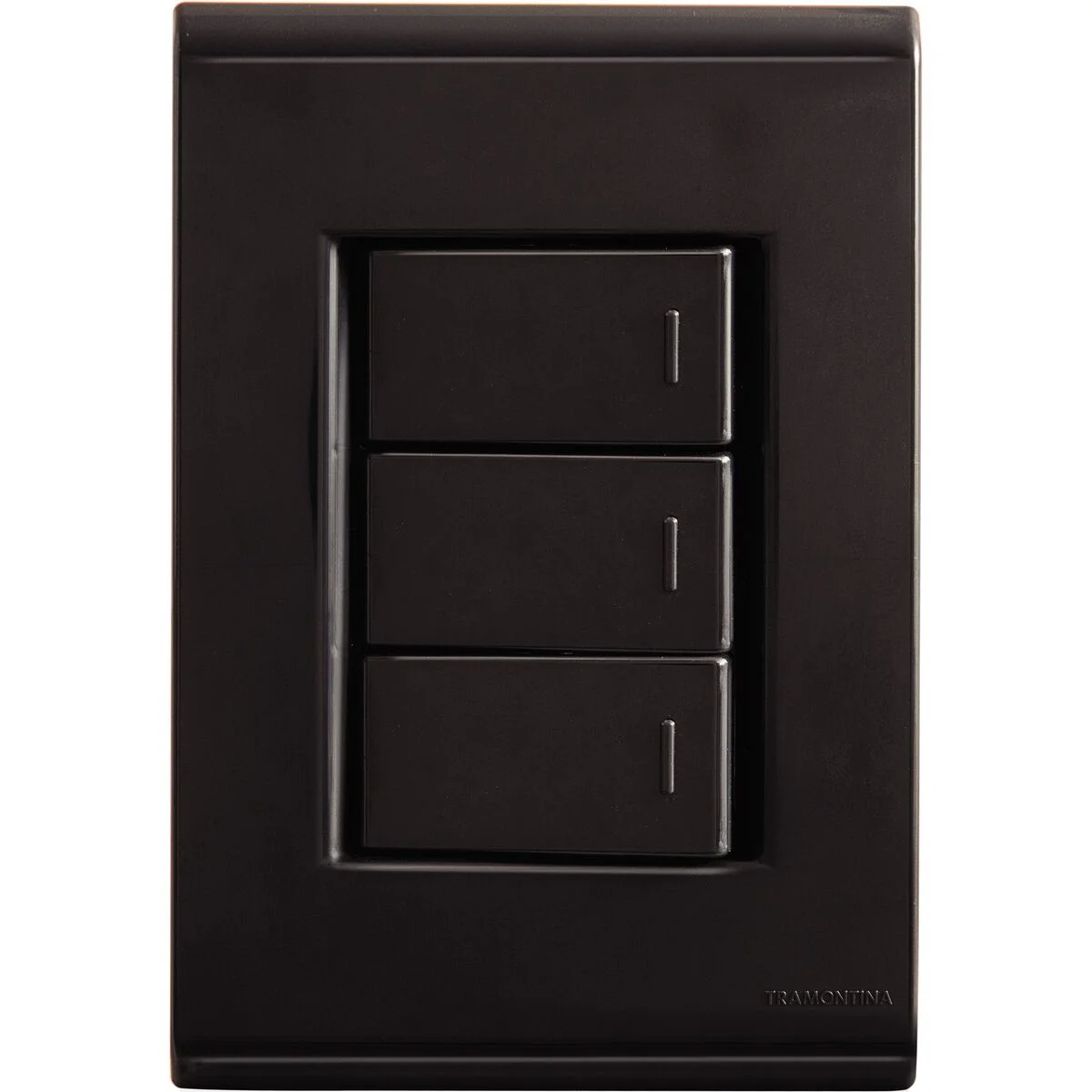Conjunto 4x2 com 3 Interruptores Simples 10 A 250 V Tramontina Liz Grafite
