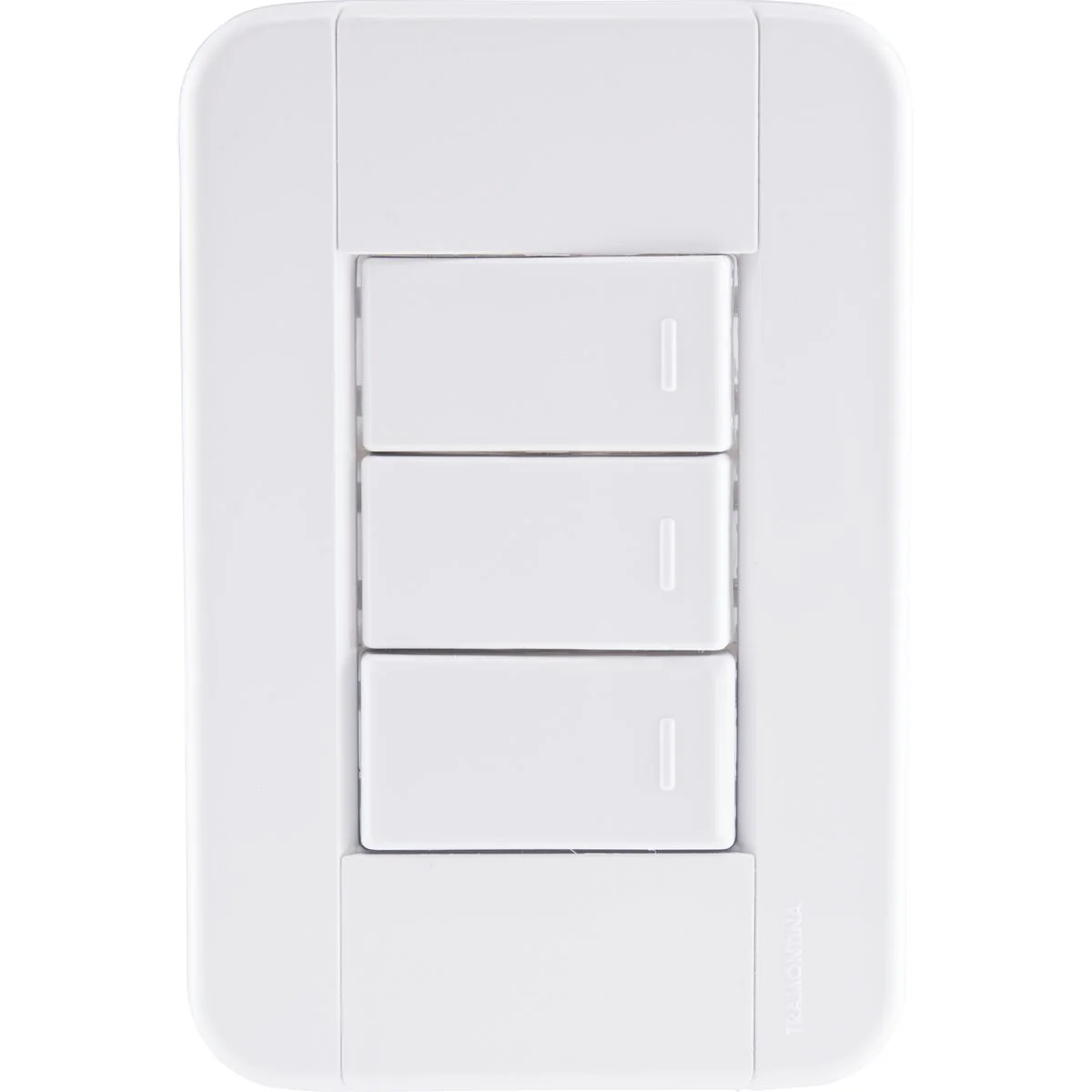 Conjunto 4x2 com 3 Interruptores Simples 10 A 250 V Tramontina Tablet Branco