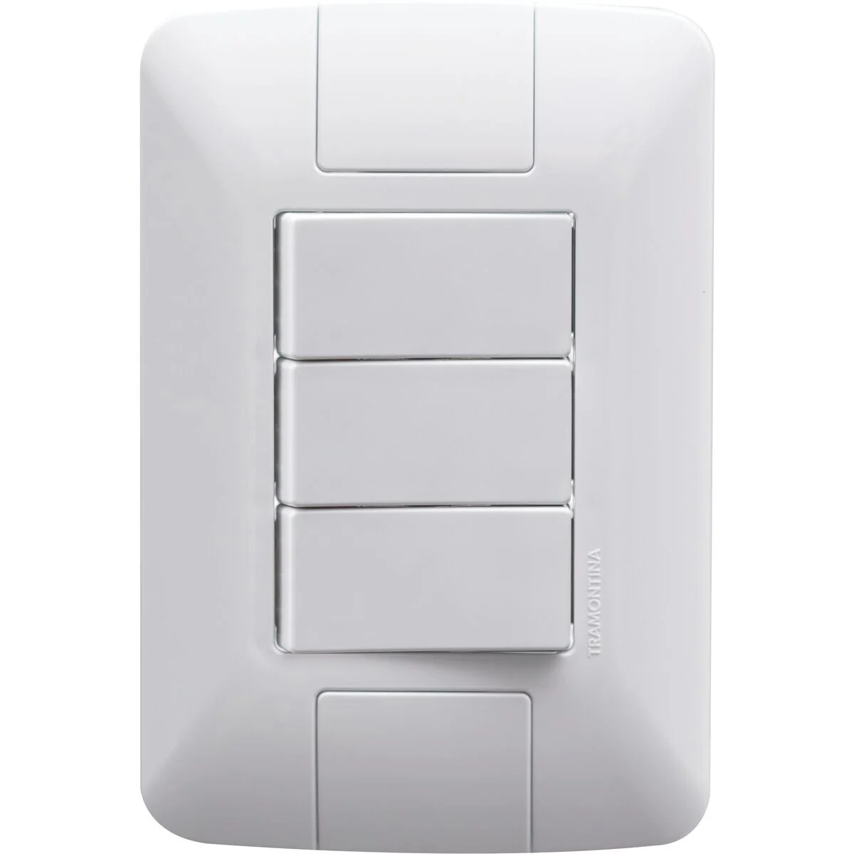 Conjunto 4x2 com 3 Interruptores Simples Tramontina Aria 6 A 250 V Branco