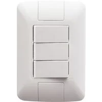Conjunto 4x2 com 3 Interruptores Simples Tramontina Aria 6 A 250 V Branco