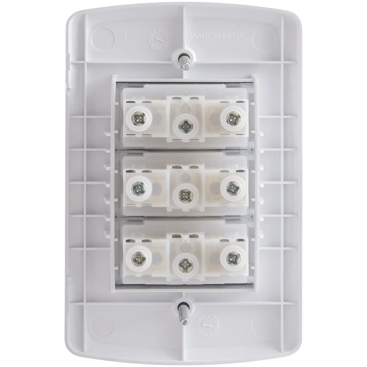 Conjunto 4x2 com 3 Tomadas 2P+T 10 A 250 V Tramontina Lux2 Branco