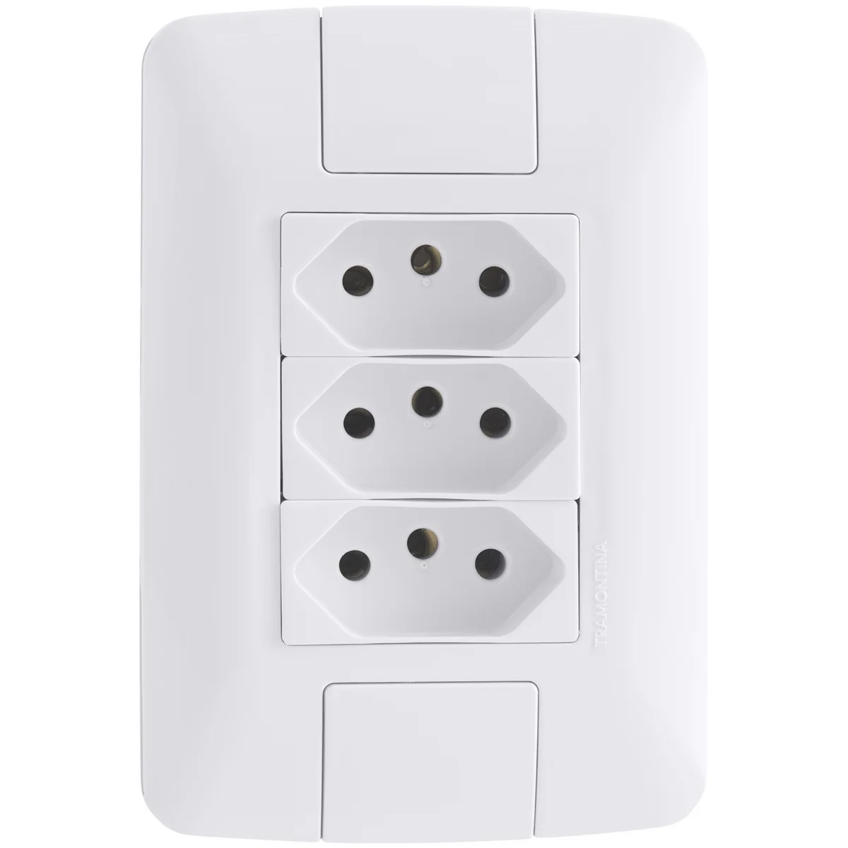 Conjunto 4x2 com 3 Tomadas 2P+T 10 A 250 V Tramontina Aria Branco