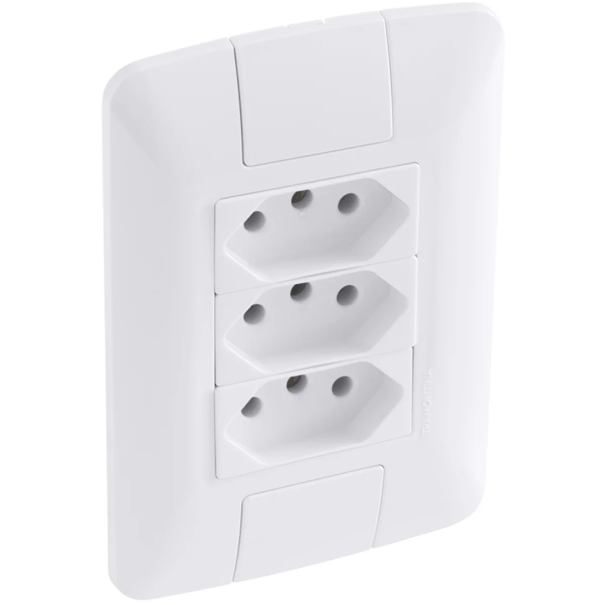 Conjunto 4x2 com 3 Tomadas 2P+T 10 A 250 V Tramontina Aria Branco