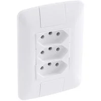 Conjunto 4x2 com 3 Tomadas 2P+T 10 A 250 V Tramontina Aria Branco