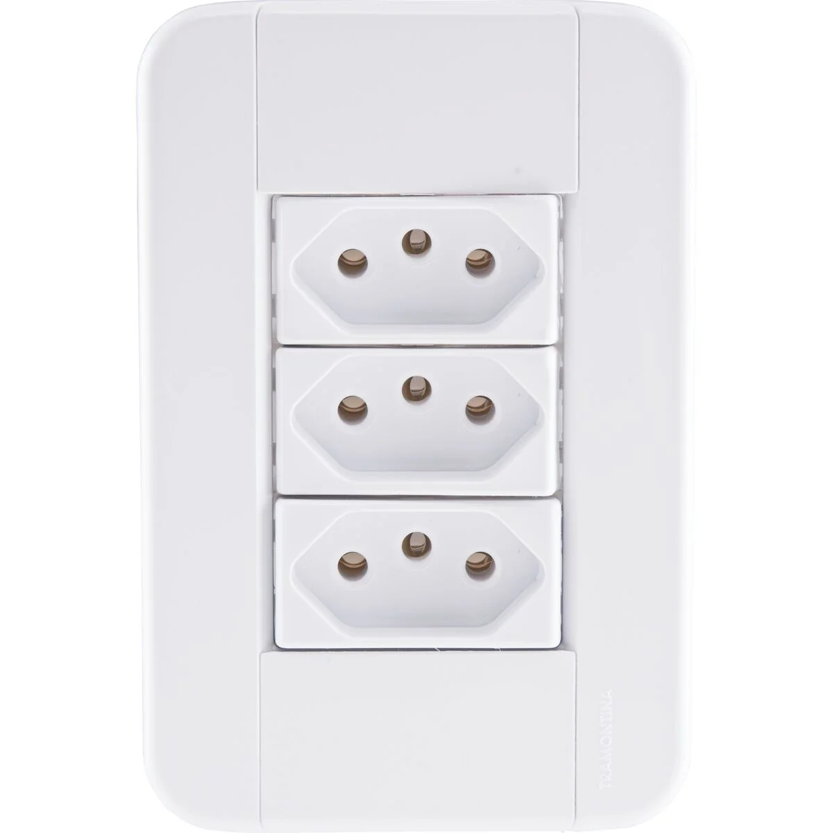 Conjunto 4x2 com 3 Tomadas 2P+T 20 A 250 V Tramontina Tablet Branco