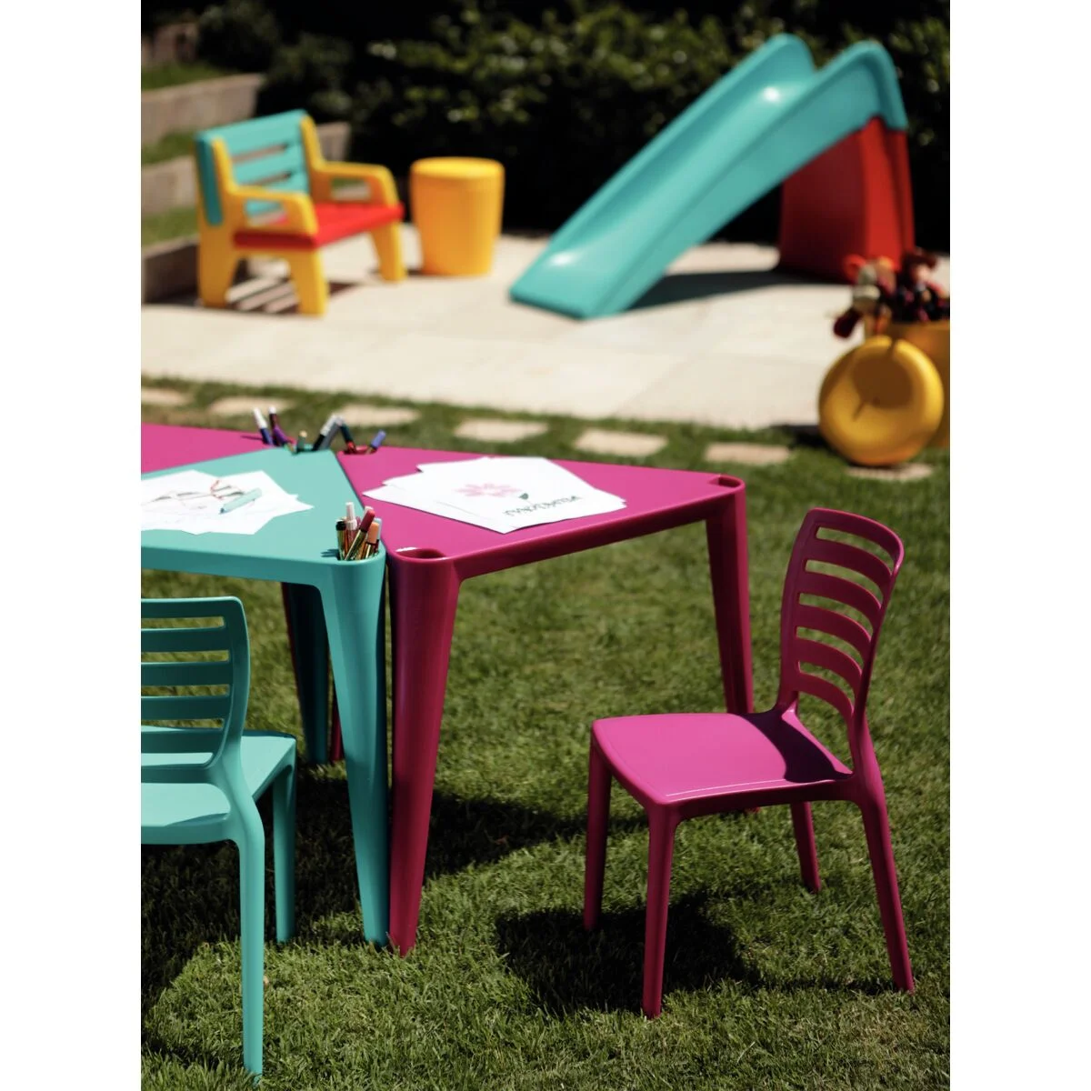 Conjunto Infantil Tramontina Sofia em Polipropileno Azul
