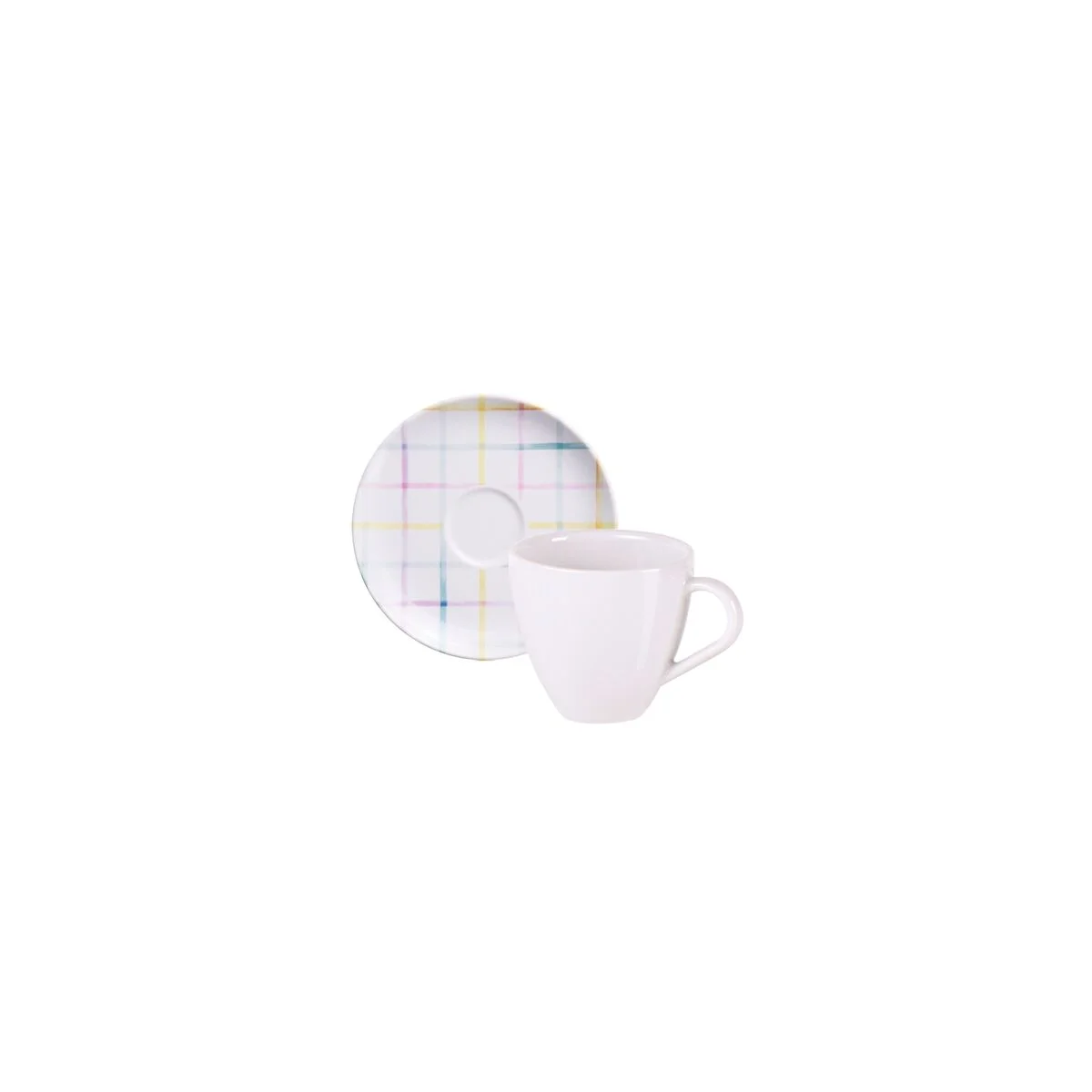 Conjunto Xícara e Pires Expresso Tramontina Sweet Color em Porcelana 95 ml 2 Peças