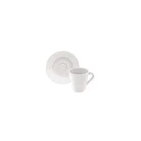 Conjunto Xícara e Pires de Café Tramontina Alicia em Porcelana Decorada